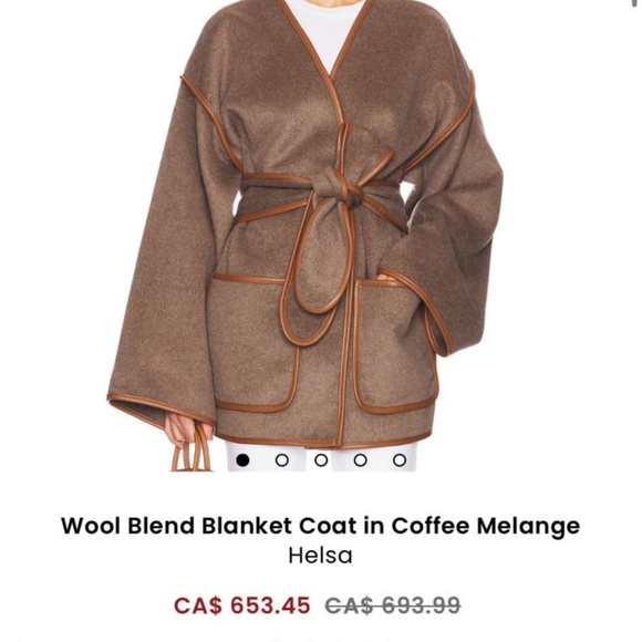 BWT Revolve Helsa Wool Blend Blanket Coat - Picture 2 of 6
